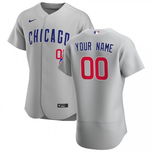 Chicago Cubs Custom Men's Gray Road 2020 Authentic Team Jersey