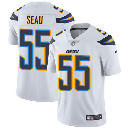 Los Angeles Chargers #55 Junior Seau White Men's Stitched Vapor Untouchable Limited Jersey Men's