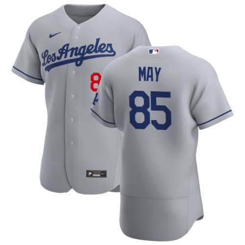 Los Angeles Los Angeles Dodgers #85 Dustin May Men's Gray Road 2020 Authentic Team Jersey Men's