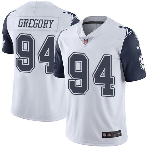 Dallas Cowboys #94 Randy Gregory White Youth Stitched Limited Rush Jersey Youth