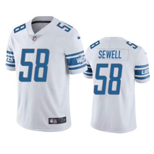 Detroit Detroit Lions #58 Penei Sewell White Men's Stitched Vapor Untouchable Limited Jersey Men's