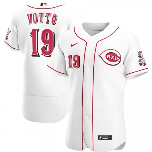 Cincinnati Cincinnati Reds #19 Joey Votto Men's White Home 2020 Authentic Player Jersey Men's