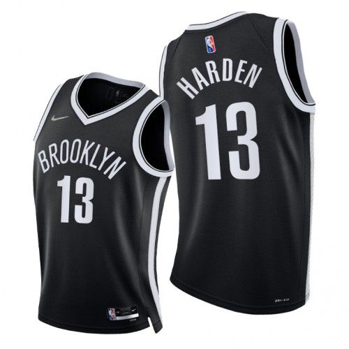Brooklyn Nets #13 James Harden Youth 2021-22 75th Diamond Anniversary Jersey Black Youth