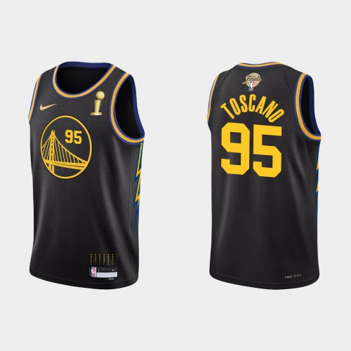 Golden State Golden State Warriors #95 Juan Toscano-Anderson Mens Black 2021-22 Finals Champions Swingman Jersey Mens