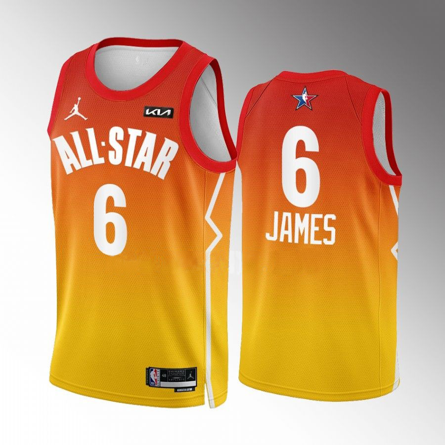 Los Angeles Lakers #6 LeBron James Red 2023 All-Star Game Jersey