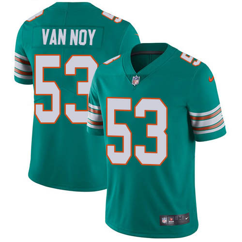 Miami Dolphins #53 Kyle Van Noy Aqua Green Alternate Youth Stitched Vapor Untouchable Limited Jersey Youth