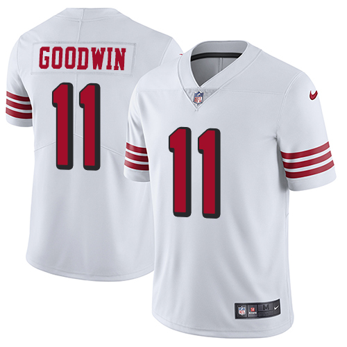 San Francisco 49ers #11 Marquise Goodwin White Rush Men's Stitched Vapor Untouchable Limited Jersey Men's