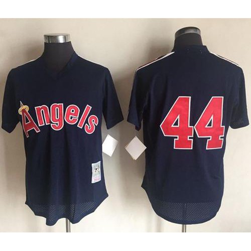 Mitchell And Ness 1984 Los Angeles Angels of Anaheim #44 Reggie Jackson Navy Blue Throwback Stitched Jersey Men's