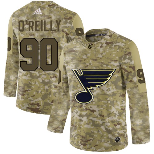 Adidas St. Louis Blues #90 Ryan O'Reilly Camo Authentic Stitched Jersey Men's
