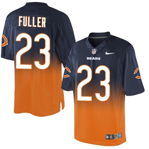 Chicago Bears #23 Kyle Fuller Navy Blue/Orange Men's Stitched Elite Fadeaway Fashion Jersey Men's