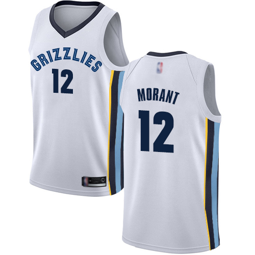 Memphis Grizzlies #12 Ja Morant White Womens Swingman Association Edition Jersey Womens