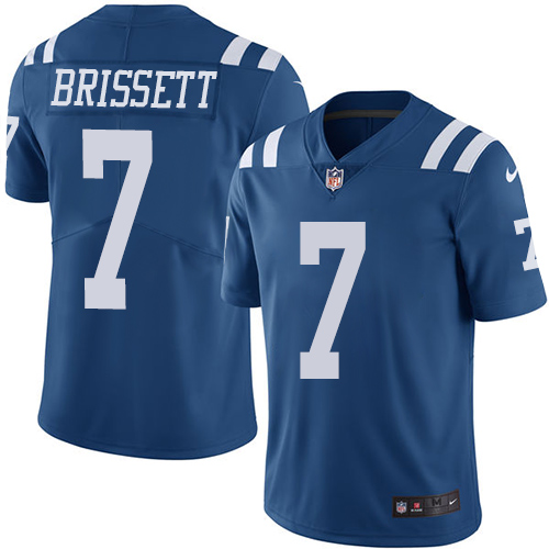 Indianapolis Colts #7 Jacoby Brissett Royal Blue Men's Stitched Limited Rush Jersey Men's