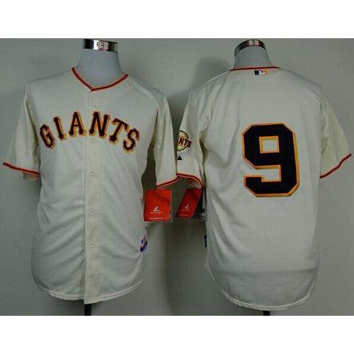 San Francisco Giants #9 Brandon Belt Cream Cool Base Stitched Jersey Men's