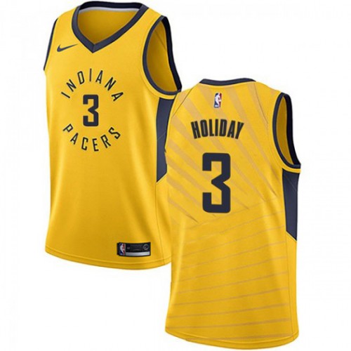 Indiana Pacers #3 Aaron Holiday Gold Womens Swingman Statement Edition Jersey Womens