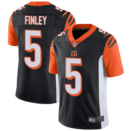 Cincinnati Bengals #5 Ryan Finley Black Team Color Men's Stitched Vapor Untouchable Limited Jersey Men's