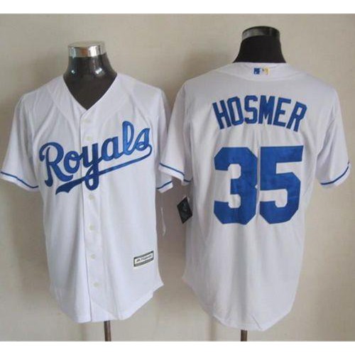 Kansas City Royals #35 Eric Hosmer White New Cool Base Stitched Jersey Men's