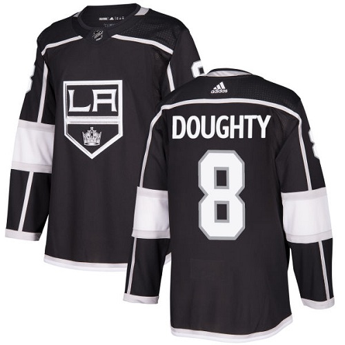 Adidas Los Angeles Kings #8 Drew Doughty Black Home Authentic Stitched Jersey Men's