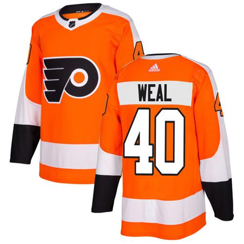 Adidas Philadelphia Flyers #40 Jordan Weal Orange Home Authentic Stitched Jersey Men's