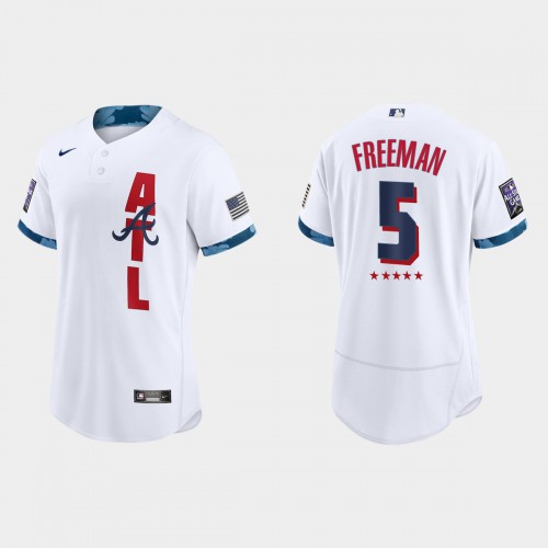 Atlanta Atlanta Braves #5 Freddie Freeman 2021 All Star Game Authentic White Jersey Men's