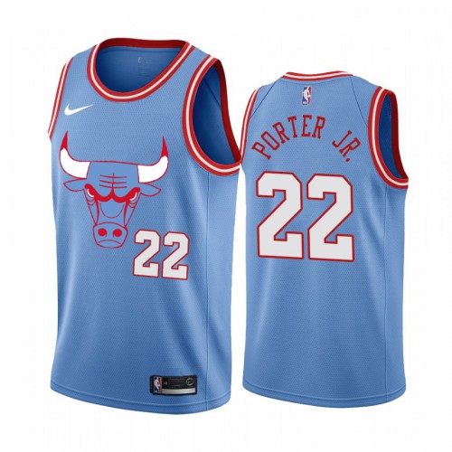 Chicago Bulls #22 Otto Porter Jr. Mens Unveil 2019-20 City Edition Swingman Jersey Blue Mens