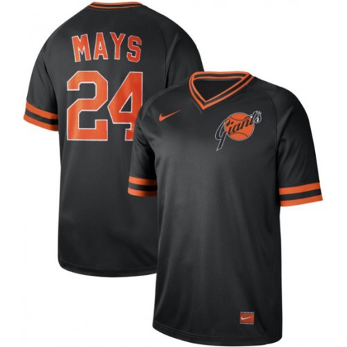 San Francisco Giants #24 Willie Mays Black Authentic Cooperstown Collection Stitched jerseys Men's