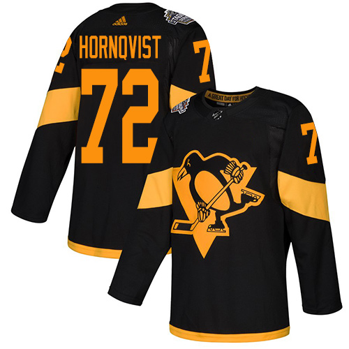 Adidas Pittsburgh Penguins #72 Patric Hornqvist Black Authentic 2019 Stadium Series Stitched Youth Jersey Youth