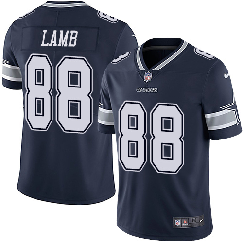 Cowboys #88 CeeDee Lamb Navy Blue Team Color Youth Stitched Vapor Untouchable Limited Jersey