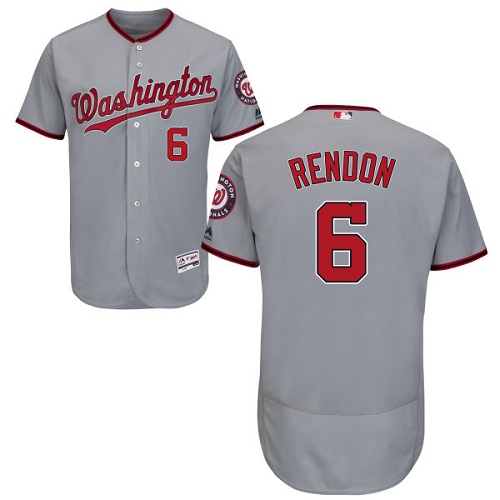 Washington Nationals #6 Anthony Rendon Grey Flexbase Authentic Collection Stitched Jersey Men's
