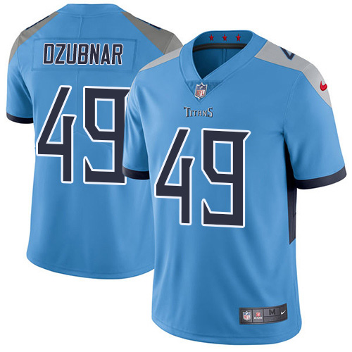 Tennessee Titans #49 Nick Dzubnar Light Blue Alternate Youth Stitched Vapor Untouchable Limited Jersey Youth