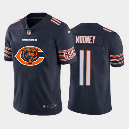 Chicago Chicago Bears #11 Darnell Mooney Navy Blue Men's Big Team Logo Vapor Limited Jersey Men's