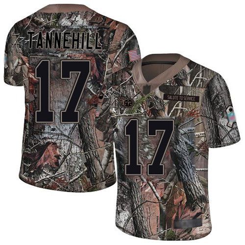 Titans #17 Ryan Tannehill Camo Men's Stitched Limited Rush Realtree Jersey
