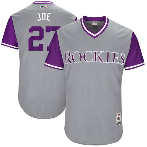 Colorado Rockies #27 Trevor Story Gray 