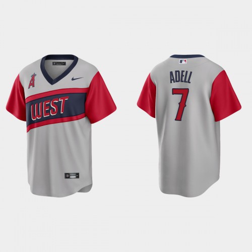 Los Angeles Los Angeles Angels #7 Jo Adell Men's Gray 2021 Little League Classic Game Jersey Men's