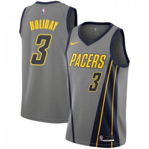 Indiana Pacers #3 Aaron Holiday Gray Youth Swingman City Edition 2018/19 Jersey Youth