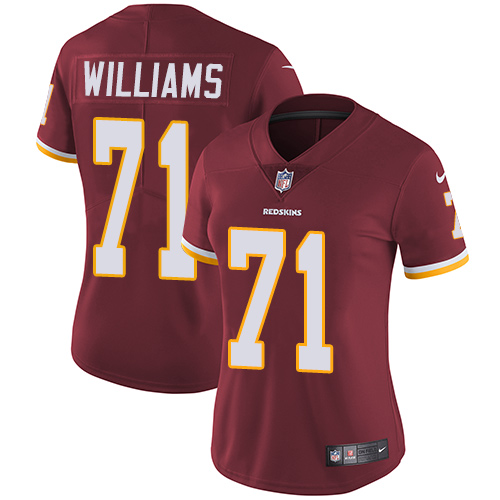 Washington Commanders #71 Trent Williams Burgundy Red Team Color Women's Stitched Vapor Untouchable Limited Jersey Womens