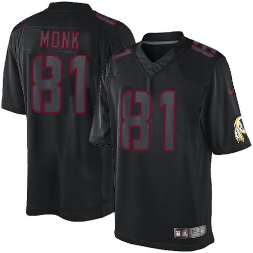 Washington Commanders #81 Art Monk Black Men's Stitched Impact Limited Jersey Men's