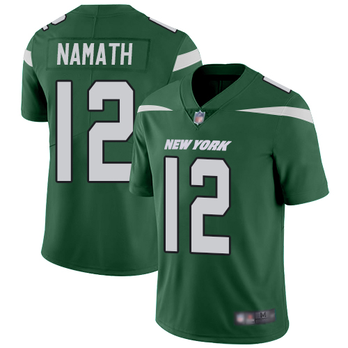 Jets #12 Joe Namath Green Team Color Men's Stitched Vapor Untouchable Limited Jersey