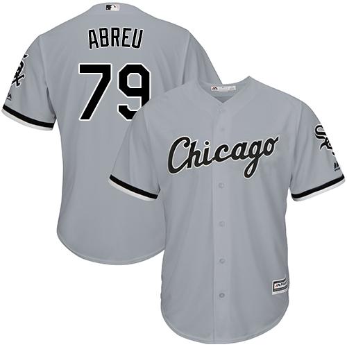 Chicago White Sox #79 Jose Abreu Grey Road Cool Base Stitched Youth Jersey Youth