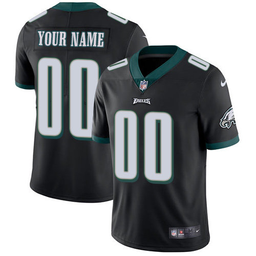 Philadelphia Eagles Customized Black Alternate Stitched Vapor Untouchable Limited Youth Jersey