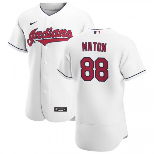Cleveland Guardians #88 Phil Maton Men's White Home 2020 Authentic Team Jersey Men's