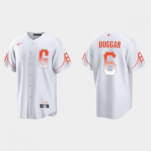 San Francisco San Francisco Giants #6 Steven Duggar Men's 2021 City Connect White Fan's Version Jersey Men's