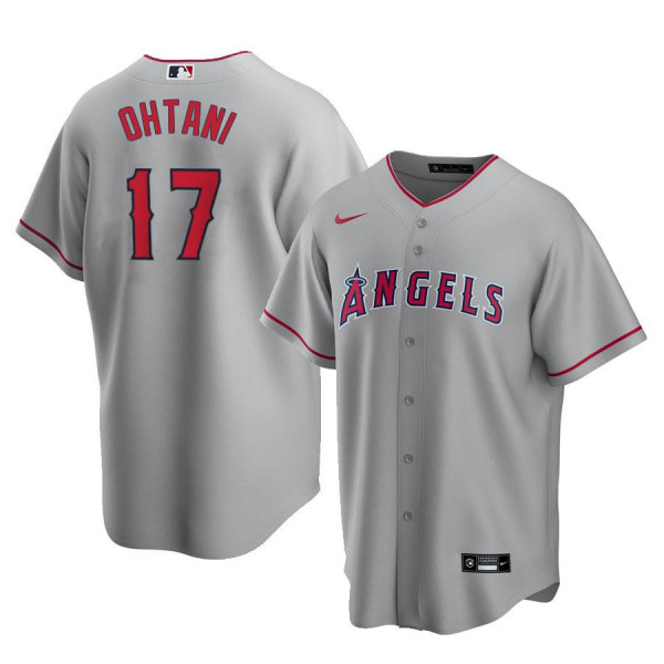 Men's Youth Women's Los Angeles Angels 17 Replica Gray Road Shohei Ohtani Jersey
