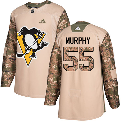 Adidas Pittsburgh Penguins #55 Larry Murphy Camo Authentic 2017 Veterans Day Stitched Jersey Men's