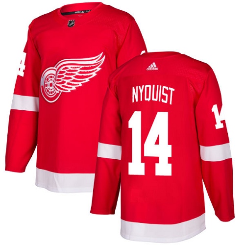 Adidas Detroit Red Wings #14 Gustav Nyquist Red Home Authentic Stitched Youth Jersey Youth