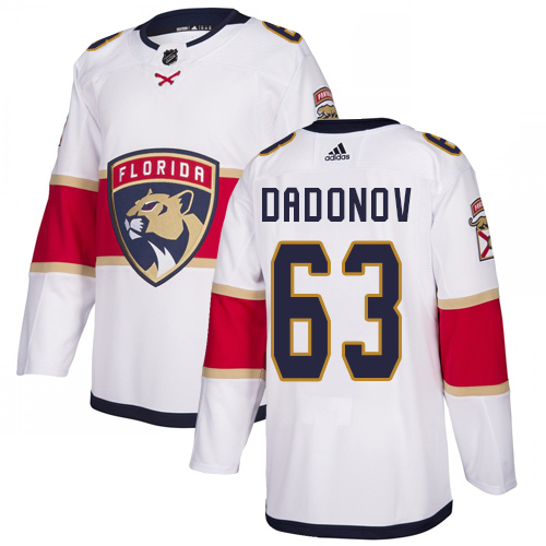 Adidas Florida Panthers #63 Evgenii Dadonov White Road Authentic Stitched Youth Jersey Youth