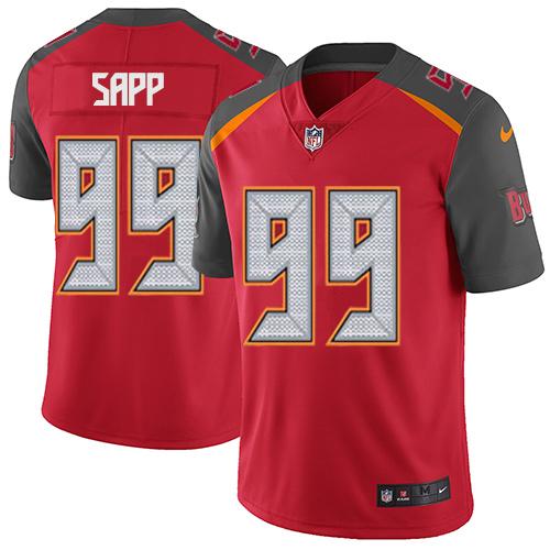 Tampa Bay Buccaneers #99 Warren Sapp Red Team Color Men's Stitched Vapor Untouchable Limited Jersey Men's