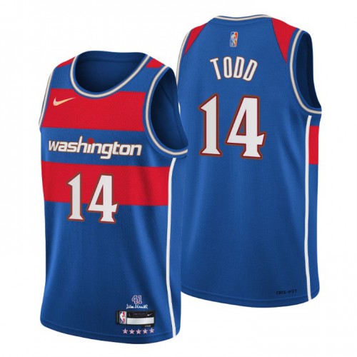 Washington Washington Wizards #14 Isaiah Todd Mens Blue 2021/22 Swingman Jersey - City Edition Mens