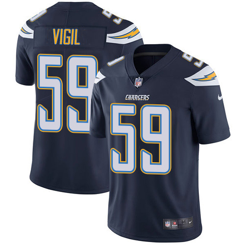 Los Angeles Chargers #59 Nick Vigil Navy Blue Team Color Men's Stitched Vapor Untouchable Limited Jersey Men's