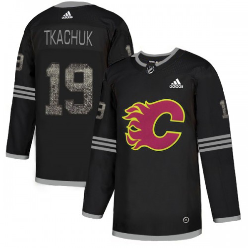 Adidas Calgary Flames #19 Matthew Tkachuk Black Authentic Classic Stitched Jersey Men's