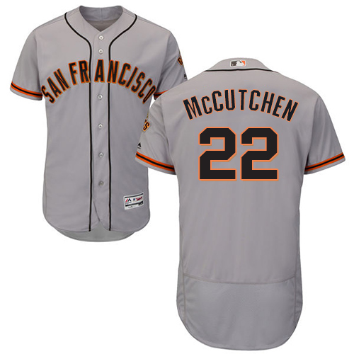 San Francisco Giants #22 Andrew McCutchen Grey Flexbase Authentic Collection Road Stitched Jersey Men's